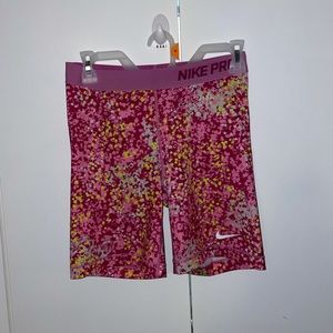 PINK NIKE PRO SHORTS